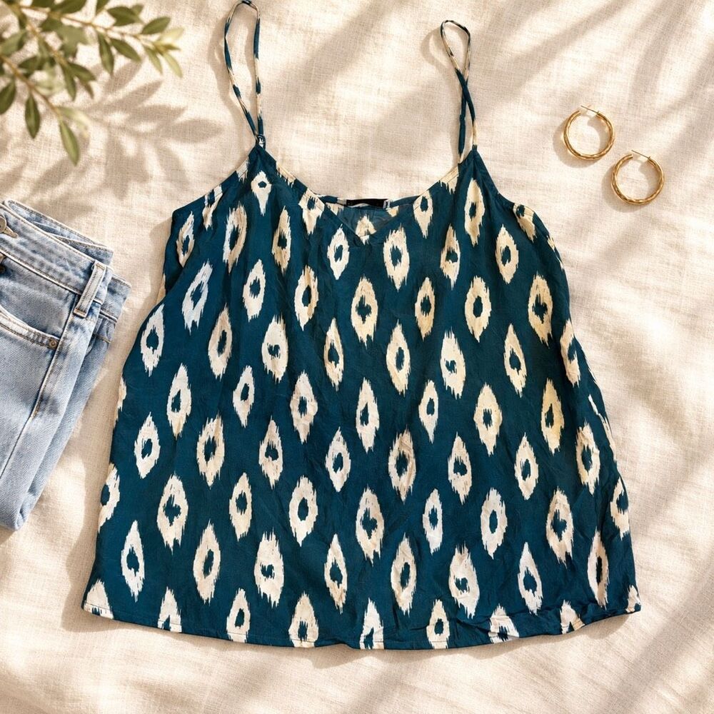 Equipment Femme 100% Silk Ikat Print Camisole XS